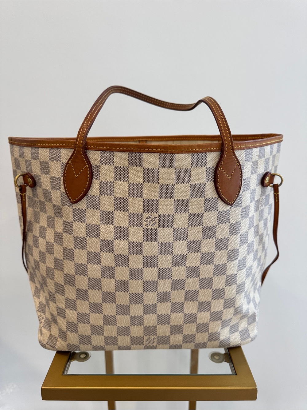 Authenticated Pre-owned Louis Vuitton Damier Azul Neverfull MM